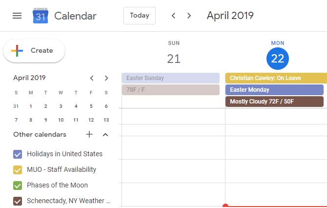 Google Calendar Weather Forecast