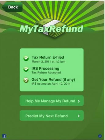 application iphone de remboursement d'impôt