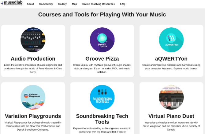 Le MusEDLab de NYU vous apprend à produire une chanson gratuitement en ligne avec son mini-site Play With Your Music qui utilise la musique de Peter Gabriel 