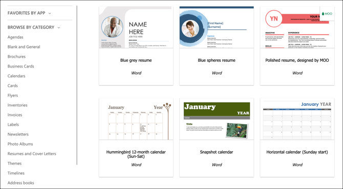 Modèles Word de Microsoft Office Online