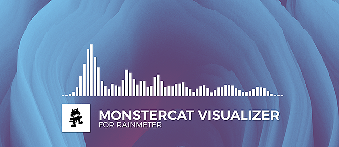 Meilleurs skins Rainmeter pour un bureau minimaliste - Visualiseur Monstercat