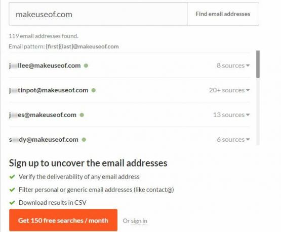 Comment trouver les adresses e-mail de Hunter