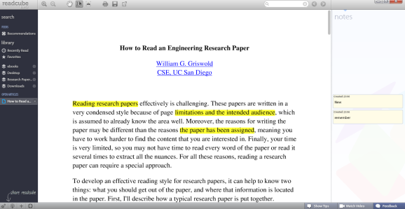 ReadCube: Un client de lecture de PDF pour les personnes effectuant des recherches screen11