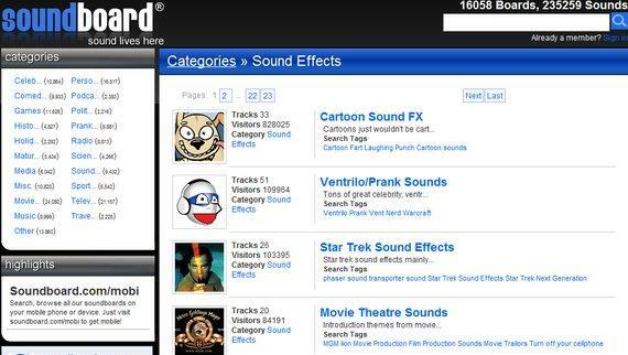 Tableau des 5 meilleurs sites de téléchargement gratuit d'effets sonores