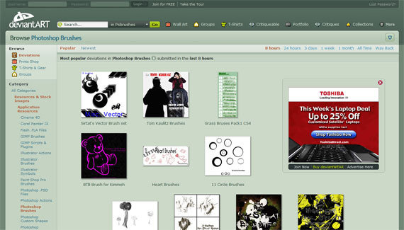 6 meilleurs sites pour télécharger des pinceaux Photoshop gratuits deviantart1