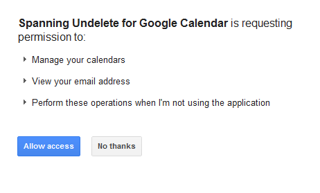 annuler la suppression de l'événement du calendrier google