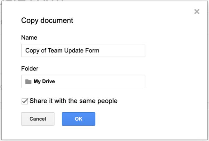 Formulaire de copie de Google Forms