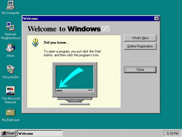 Bureau Windows 95