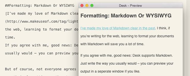 Desk Lets Bloggers Focus On What Matters: Writing desk mac blogging app markdown