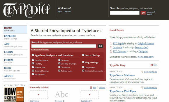 application web de typographie