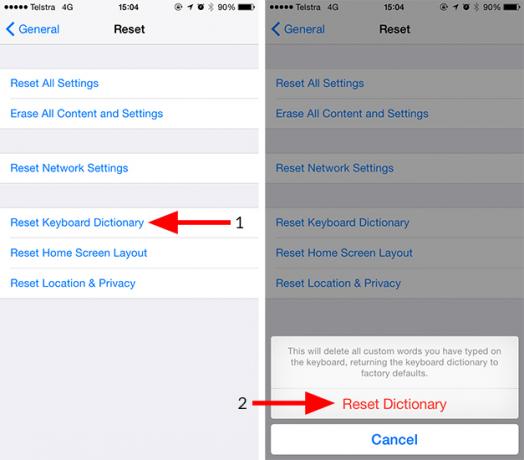 Corrigez les entrées de correction automatique incorrectes et entraînez votre iPhone à épeler correctement réinitialiser le clavier