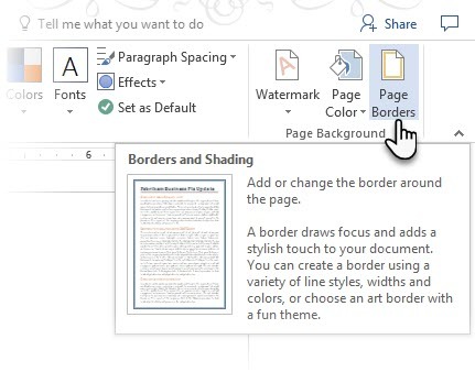 Comment créer des rapports et des documents professionnels dans les bordures de page Microsoft Word