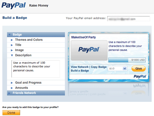 Paypal - Application Facebook