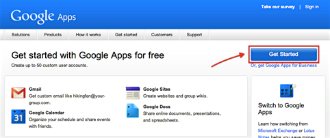 Guide Google Apps: e-mails gratuits et bien plus sur votre site Web ggle page11image7320 filtré