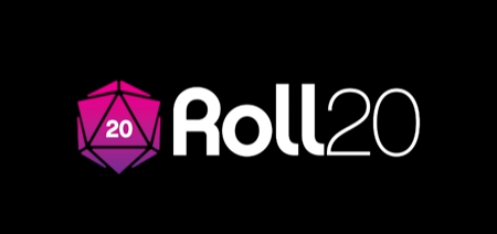 Jouez au papier et au crayon D&D en ligne avec des amis éloignés avec des applications gratuites roll 20 logo