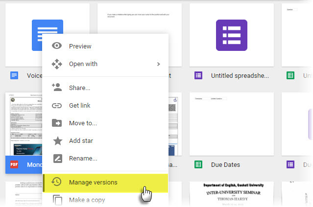 Gérer les versions de fichiers dans Google Drive