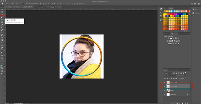 Comment faire du cadre photo virtuel Photoshop Sélectionnez une image