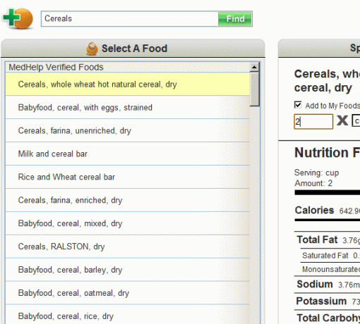 compteur d'apport calorique quotidien