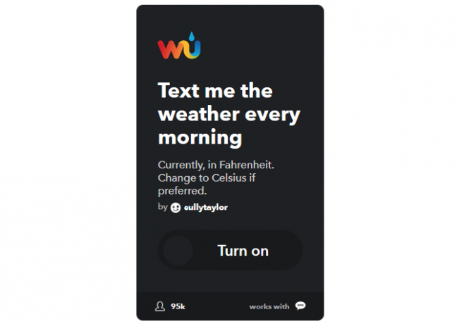 Le guide IFTTT ultime: utilisez l'outil le plus puissant du Web comme un TextWeather Pro 3IFTTT