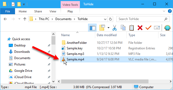 comment masquer les fichiers des dossiers des lecteurs dans Windows 10