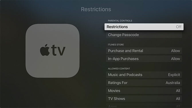 Comment configurer et utiliser vos restrictions Apple TV Apple TV 1