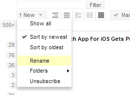 BazQux Reader - Un remplacement minimaliste digne de Google Reader trie les dossiers de renommage