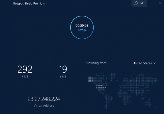 Hotspot Shield a une interface utilisateur simple