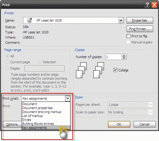 Configurer des touches de raccourci personnalisées dans MS Word et faire une impression de feuille de triche