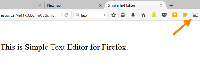 éditeur de texte simple Firefox