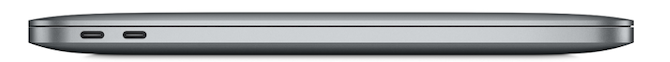 Ports Thunderbolt 3 sur un Macbook Pro