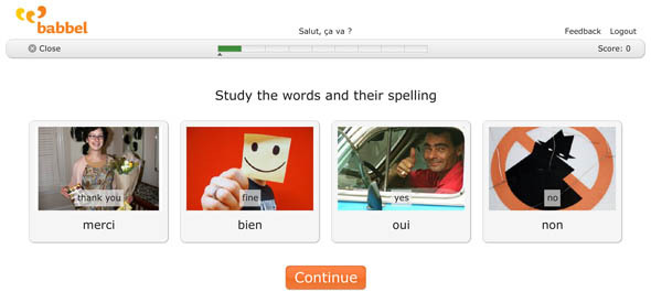 Babbel: Un outil interactif pour les linguistes en herbe, leçon de base1