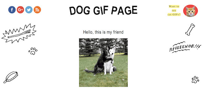 page gif chien