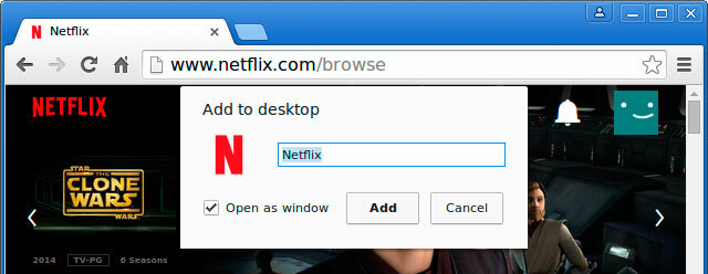 Comment regarder Netflix en mode natif sur Linux - le Netflix Easy Way en chrome ajouter à la boîte de dialogue de bureau Netflix sur Linux Easy Way Muo