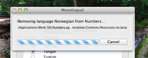 supprimer des langues d'osx