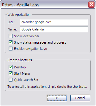 Prism - Configuration de Google Agenda