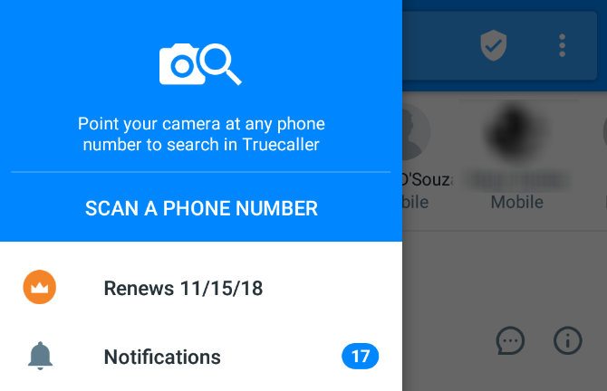 Numéro de recherche Truecaller