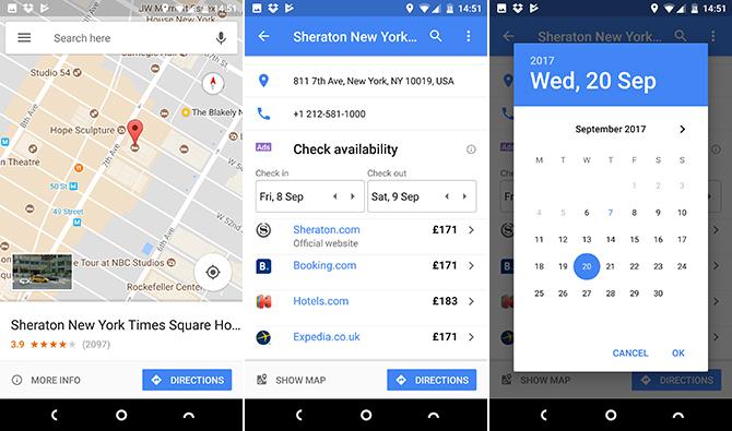 google maps android livre chambre d'hôtel