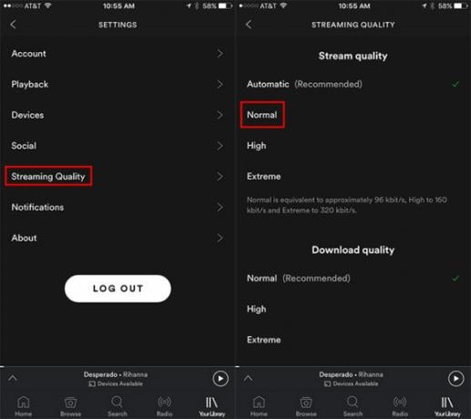 Comment réduire l'utilisation des données mobiles lors de la diffusion de musique Spotify 562x500