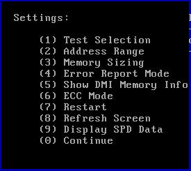 test de mémoire informatique