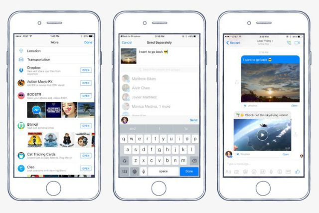 facebook-messenger-dropbox-capture d'écran