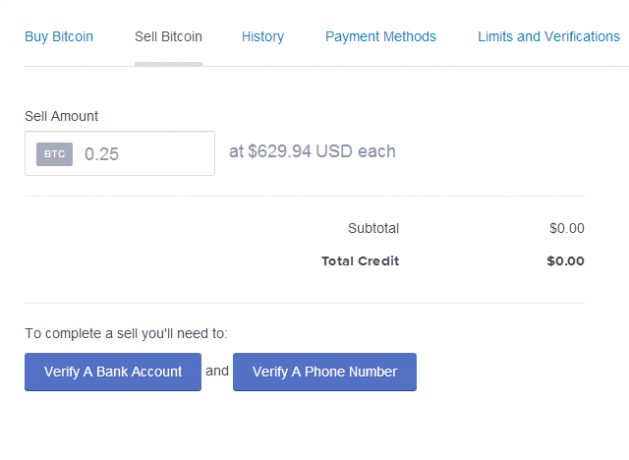 CoinBase Vendre des Bitcoins