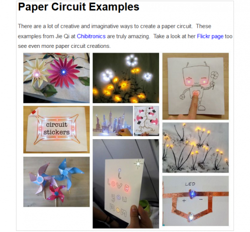idées de projets d'artisanat à led simples circuits en papier