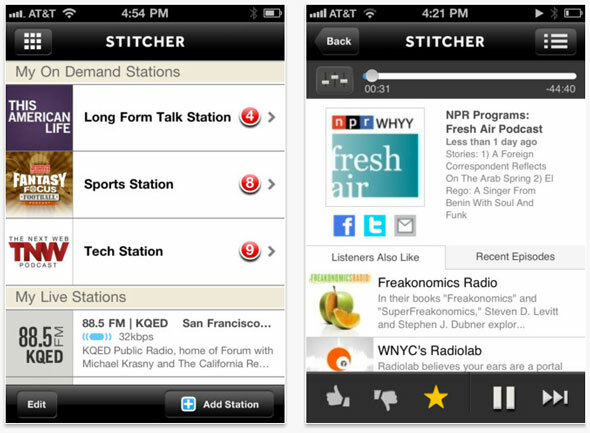 application podcatcher pour iphone