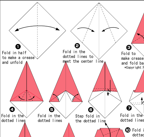 diagrammes d'origami faciles