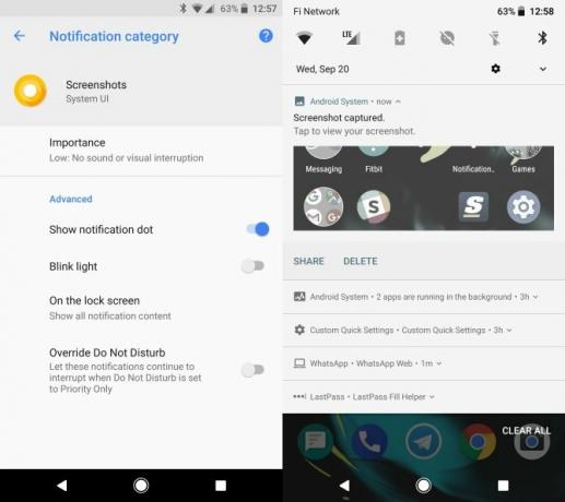 android oreo notification de faible priorité