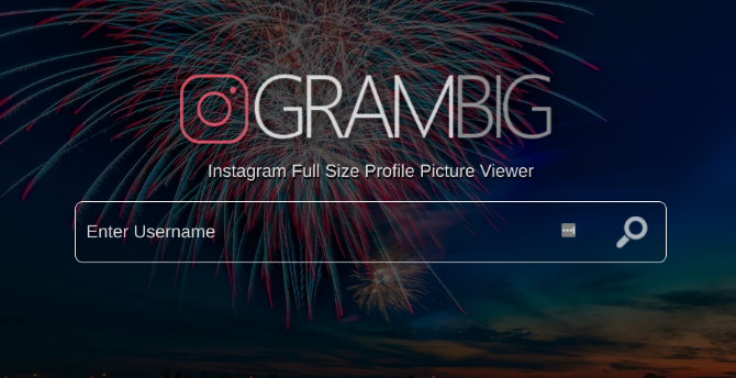 GramBig montre des photos en taille réelle des photos de profil instagram