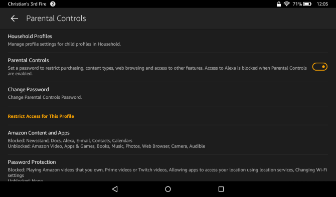 Votre manuel non officiel de la tablette Amazon Fire muo android amazonfireguide parentalcontrols1