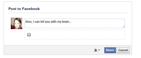 Facebook Fake Status Via Telepathy