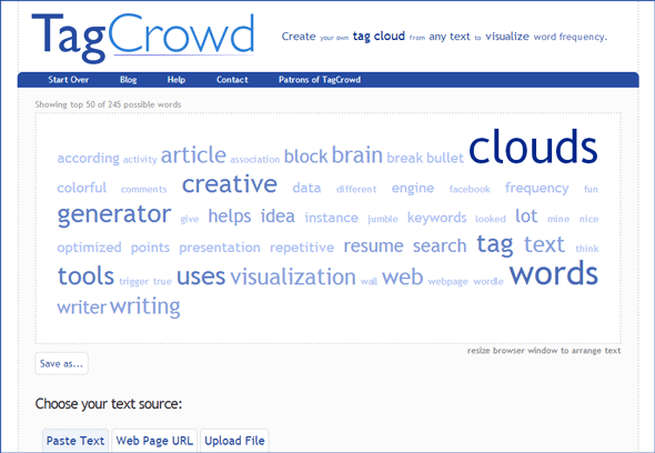 Utilisations créatives - Nuages ​​de mots