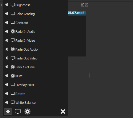 effets linux shotcut